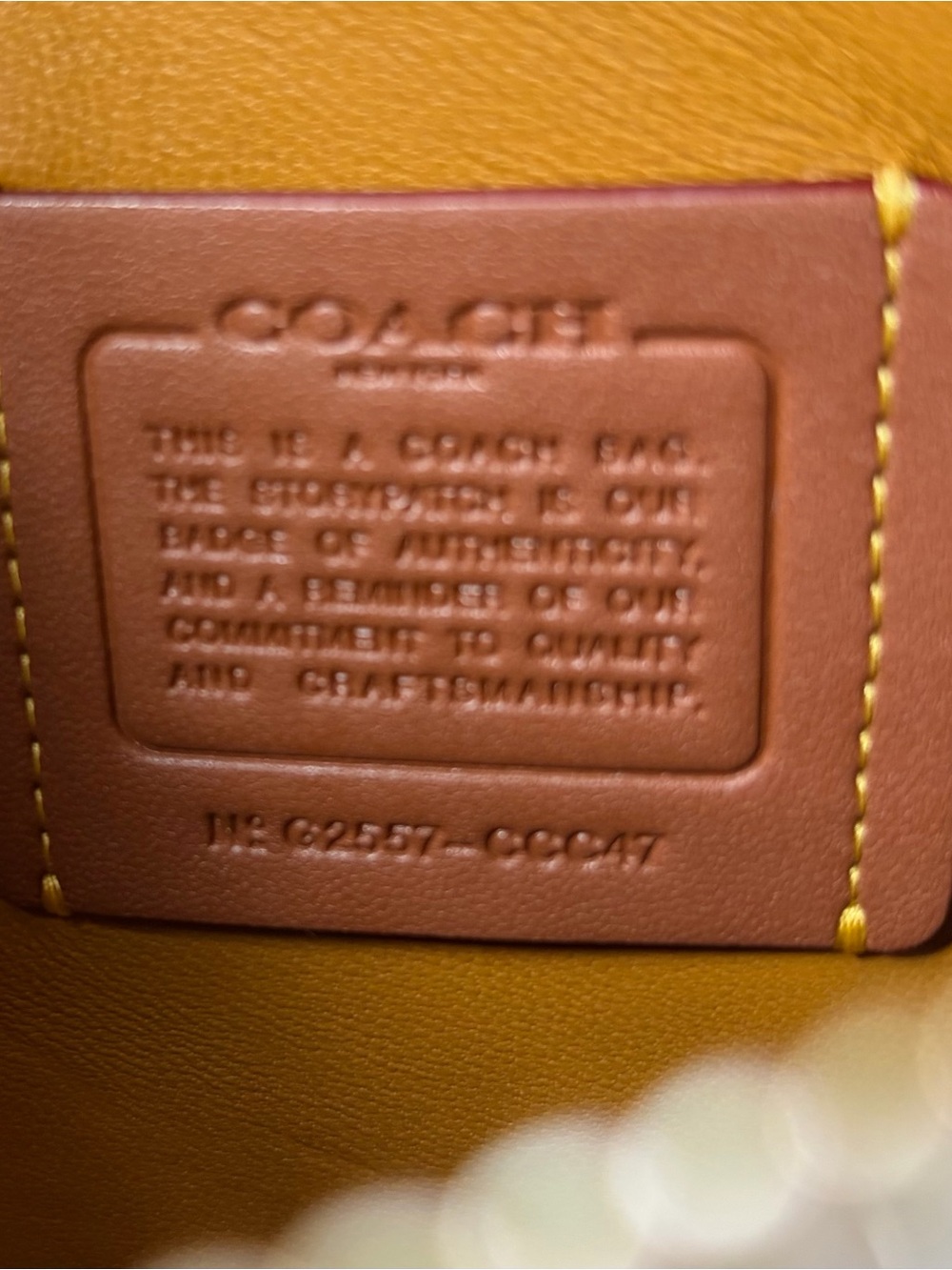 Coach Penn Shoulder Bag With Cherry Print In Leather/Gold/Chalk CCC47 - Picture 4 of 9